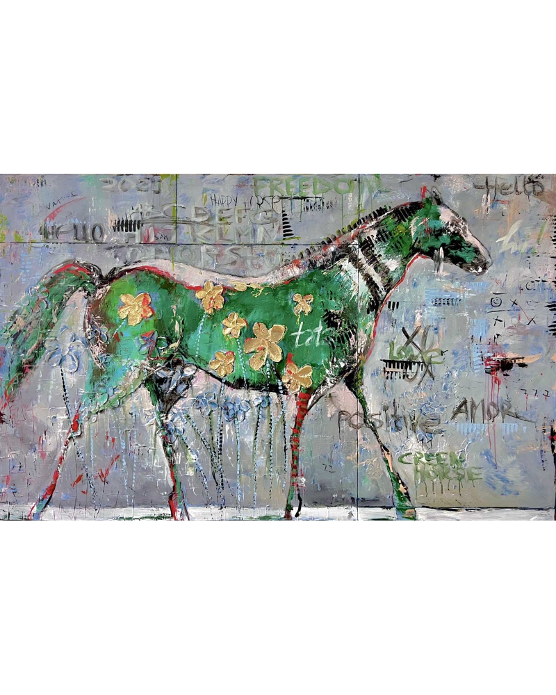 Картина Лілії Степанової "Зелений кінь"