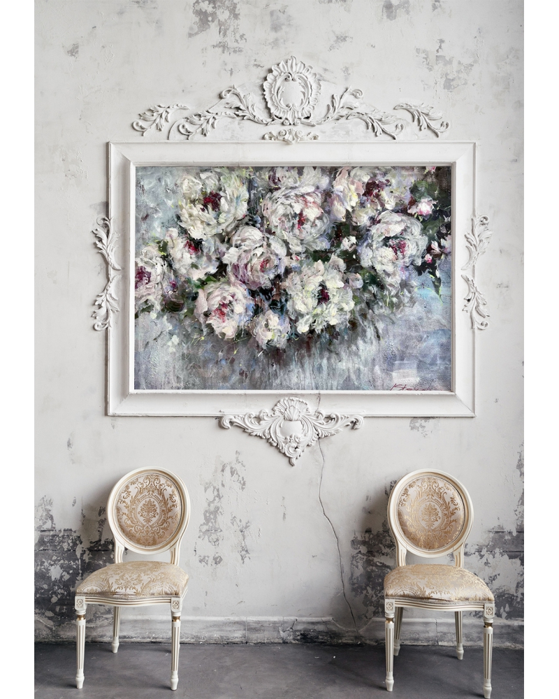 Картина Лілії Степанової квіти півонії "Світла душа"