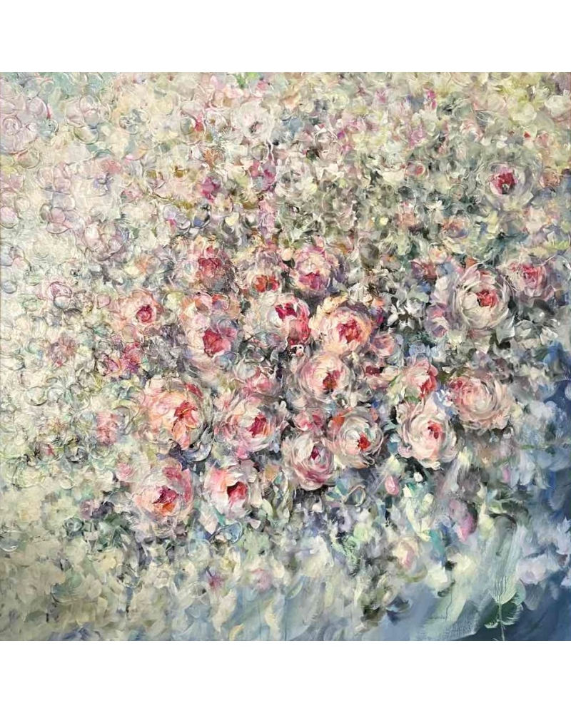 Картина Лилии Степановой цветы пионы "Нежное соцветие"