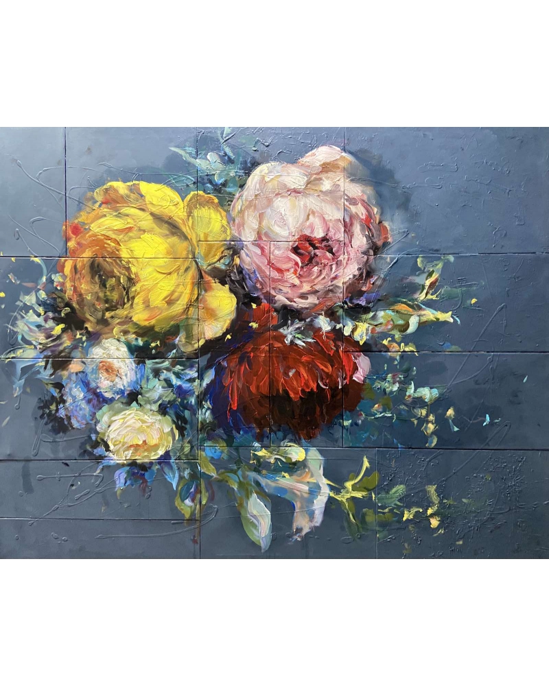 Картина Лілії Степанової квіти півонії "Задоволення"
